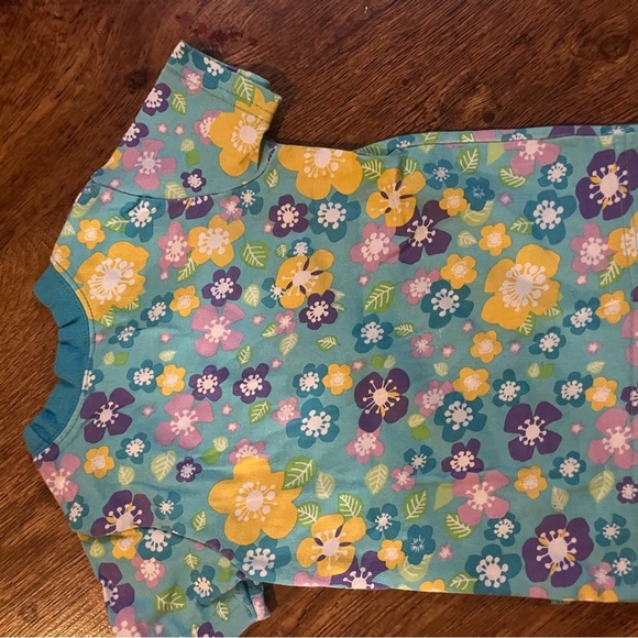 Vintage  Kids Floral Shirt - Blue, Yellow, Purple - Picture 4 of 4
